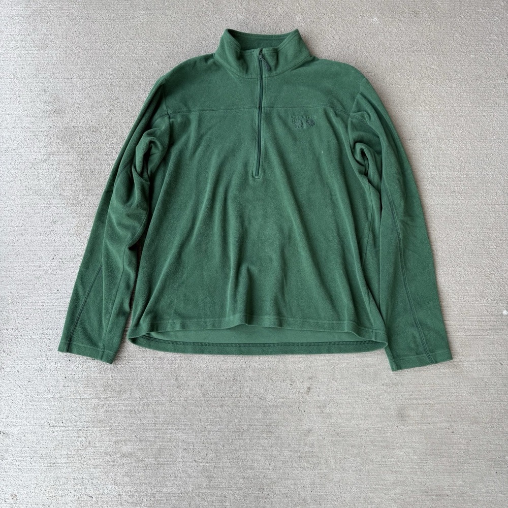 Mountain Hardwear Men's 1\4 Zip Fleece Jacket Green Outdoor Gorpcore Size L